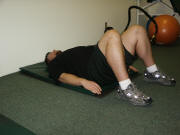 Back Strength Training – easy – pelvic  tilt