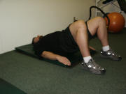 Back Strength Training – easy – pelvic  tilt